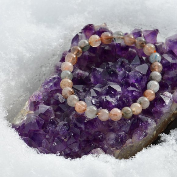 Crystalbabyhkyyc 🔮7mm+ Colorful Rutilated Quartz Bracelet - Picture 5 of 5